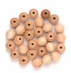 Holzperlen FSC100% 12 mm natur, 28 Stück