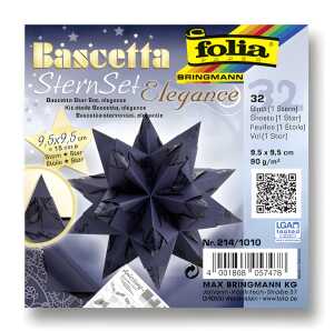 Bascetta-Stern Set 9,5x9,5cm blau,32 Blatt