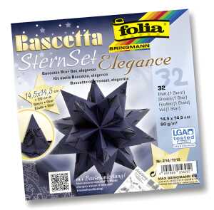 Bascetta-Stern Set 14,5x14,5cm blau,32 Blatt