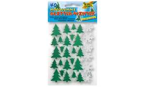 folia Moosgummi Glitter-Sticker Wi nter, sortiert (57905506)