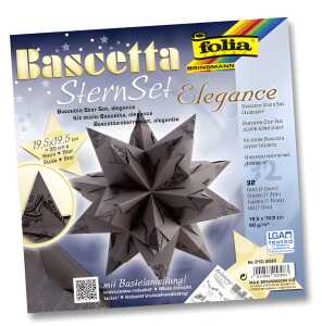 Bascetta-Stern Set 19,5x19,5cm braun,32Bl.