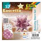 Bascetta Stern Set 15x15cm,32Bl.Stern li/sil