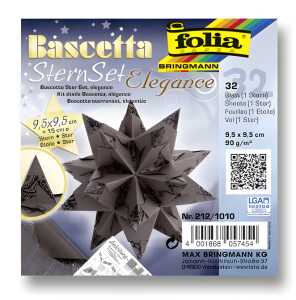 Bascetta-Stern Set 9,5x9,5cm braun,32 Blatt