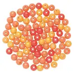 Holzperlen FSC100% 12 mm orange-mix,28 Stück
