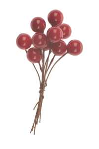 Beeren rot am Draht 2 Bund 9mm