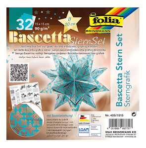 Bascetta Stern Set 15x15cm,32Bl.Stern tu/kup