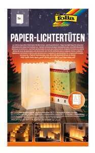 Lichtertüte 5ST Weihn.Ba FOLIA 11906 19x11,5x7cm