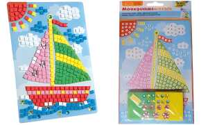 Moosgummi-Mosaik-Bild Schiff - 405 Teile