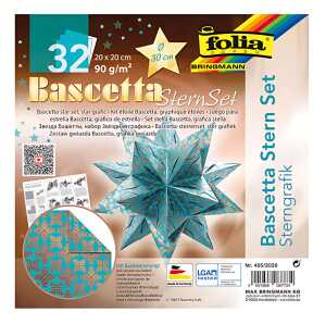Bascetta Stern Set 20x20cm,32Bl.Stern tu/kup