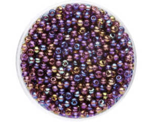Rocailles 2,6mm, 17g Rainbow lila