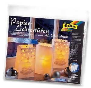 Lichtertüten aus Papier je 5x WH-Bild/Blanco