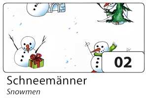 Transparentpapier Rolle 50,5x70cm Schneemänner