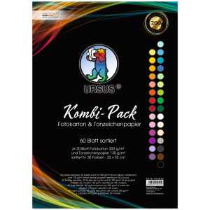 Ursus KOMBI-PACK 23x33CM,60BL.FOTOKTN.+TONPAPIER