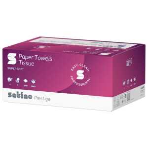 Handtuchpapier 25x23cm 3000 Blatt weiß Satino V-Falzung, hochweiß,