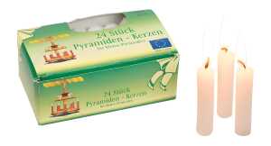 Pyramidenkerze 24er weiß 14x70mm