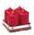 Stumpenkerze 4er Bordeaux 50x90mm