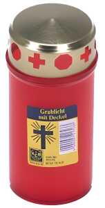 Grablicht, Brenner Nr.72 mit Deckel - Brenndauer: ca. 50 Stunden