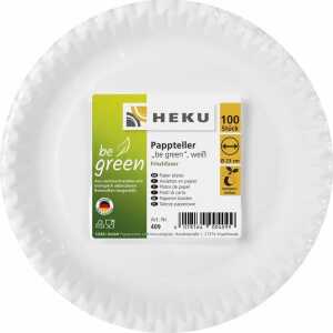 Pappteller, 100 Stück weiß, Ø23cm, 220g/m² - Frischfaser