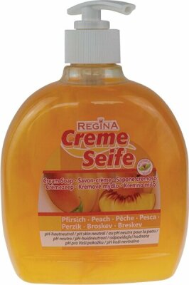 Creme-Seife Regina 500ml Pfirsich - Push-Pull (Spüllmittel) Verschluss