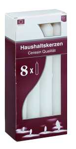 Tafelkerzen weiß 8er 4009207201032