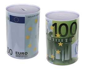 Spardose Metall 100 Euro Note 4029811327522