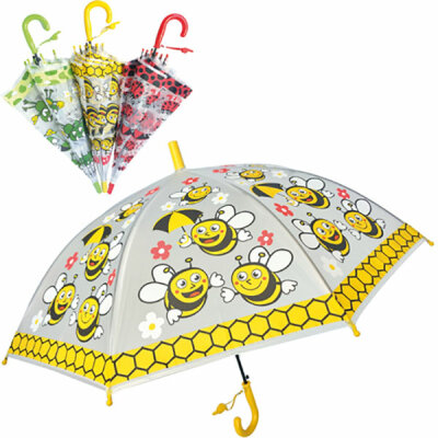 Kinder Regenschirm 96cm m. Pfeife, Automatik sor.