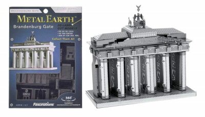 Brandenburger Tor 3D Puzzle, Metall Bausatz - 15 Teile - ab 14 Jahren