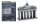 Brandenburger Tor 3D Puzzle, Metall Bausatz - 15 Teile - ab 14 Jahren