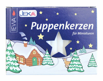 Puppenkerzen weiß 40 Stück, 7x70mm