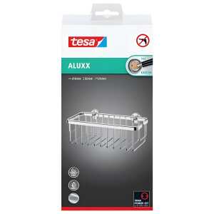 tesa Ablagekorb - einstöckig M, Alu verchromt