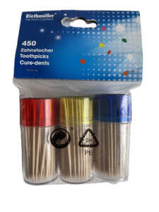 Amscan Zahnstocher 3x150 Stück 4009775134046