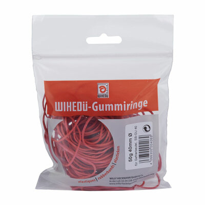 Gummiringe 200 Stück rot, 40mm Ø