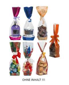 Zellglasbeutel 120x275mm 10er Set sortiert