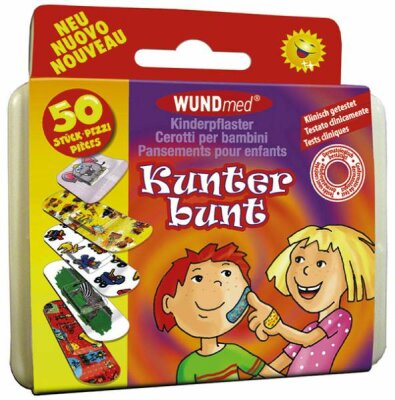 Kinderpflaster 50-teilig Kunterbunt