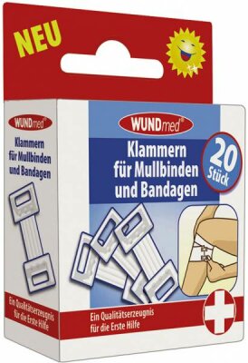 Klammern für Mullbinden und Bandage, 20 Stück