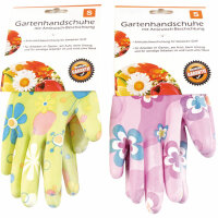 Gartenhandschuhe Damen Blumenmotive Latex