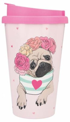 Becher To-Go mit Spruch Pug Dog - Mops - Depesche