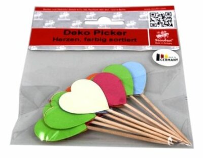 DEMMLER  Deko Picker Herzen 3cm 10St f.sort