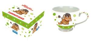 Sammeltasse im Karton Moppi Würstchen Porzellan spülmaschinengeeignet