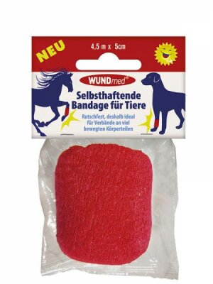 Bandage selbsthaftend für Tiere, 4,5m x 5cm - farbig sortiert