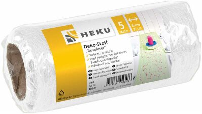 Deko Stoff Textilfaser 5mx37cm auf Rolle weiß