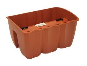 Geländer-Blumentopf 39cm, Kunstoff terrakotta