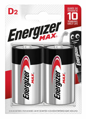 ENERGIZER Batterie Max Mono D 1,5V, weiß/rot, 2 Stück