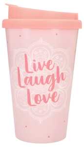 Becher To-Go mit Spruch Live Laugh Love - Depesche