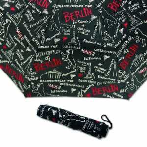Taschenschirm Berlin Sketch schwarz