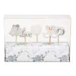 Dekokerzen Wedding mit Picker 5er Set