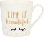 Porzellan Tasse mit Motiv Life is Beautiful - Depesche