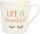 Porzellan Tasse mit Motiv Life is Beautiful - Depesche