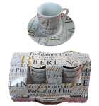 Espressotassen 2er Set Berlin weiß/Silber/Gold