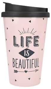 Becher To-Go mit Spruch Life is Beautiful - Depesche